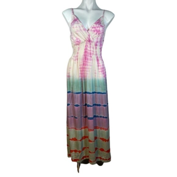 Flowy Boho Tie-dye Maxi Dress (with flaws please read) - Picture 1 of 9